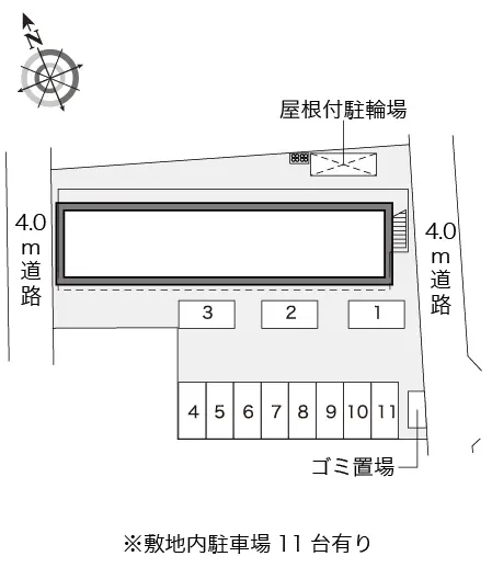 ★手数料０円★川越市的場１丁目　月極駐車場（LP）